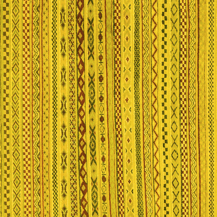 Square Machine Washable Solid Yellow Modern Rug, wshabs1787yw