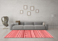 Machine Washable Solid Red Modern Rug, wshabs1787red