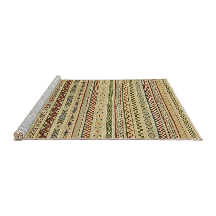 Sideview of Machine Washable Abstract Light Brown Rug, wshabs1788