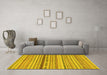 Machine Washable Solid Yellow Modern Rug in a Living Room, wshabs1788yw