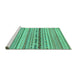 Sideview of Machine Washable Solid Turquoise Modern Area Rugs, wshabs1788turq