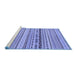 Sideview of Machine Washable Solid Blue Modern Rug, wshabs1788blu