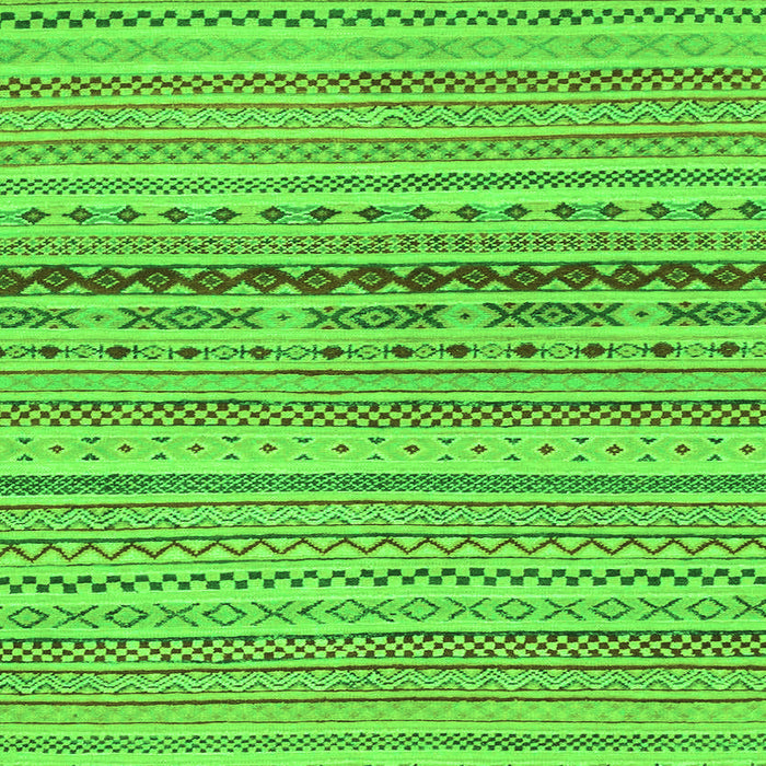 Square Machine Washable Solid Green Modern Area Rugs, wshabs1788grn