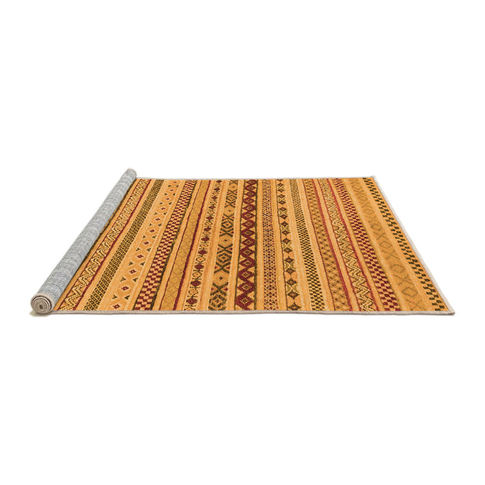 Sideview of Machine Washable Solid Orange Modern Area Rugs, wshabs1788org