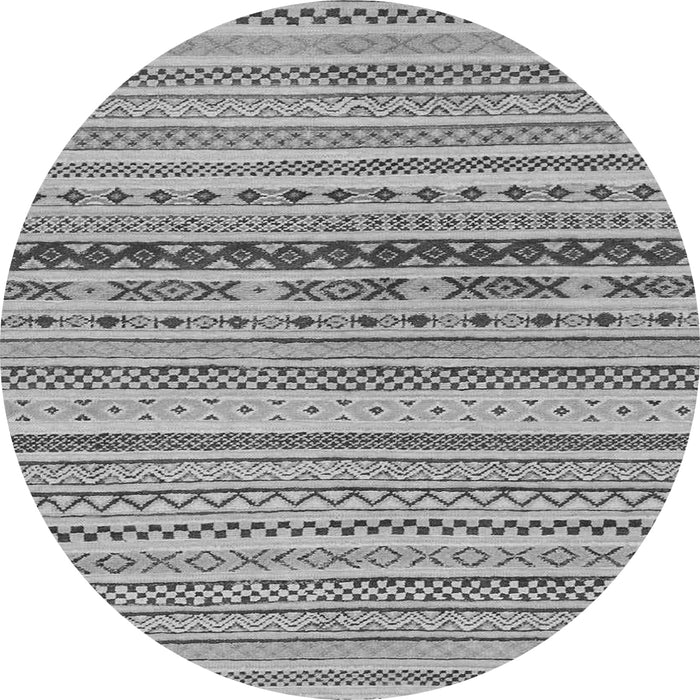 Round Solid Gray Modern Rug, abs1788gry