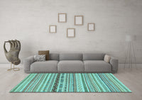 Machine Washable Solid Light Blue Modern Rug, wshabs1788lblu