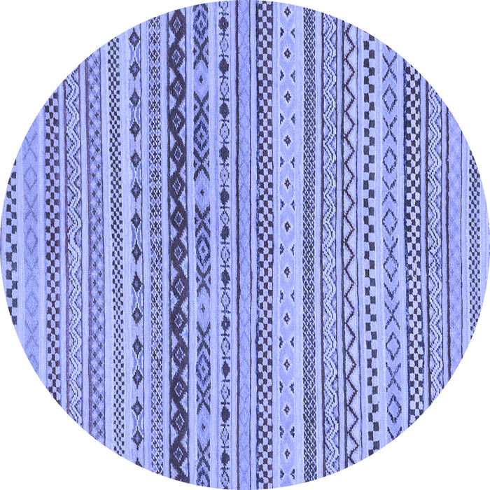 Round Solid Blue Modern Rug, abs1788blu