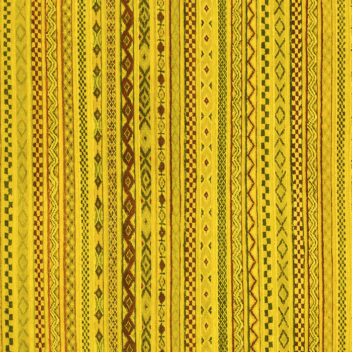 Square Solid Yellow Modern Rug, abs1788yw