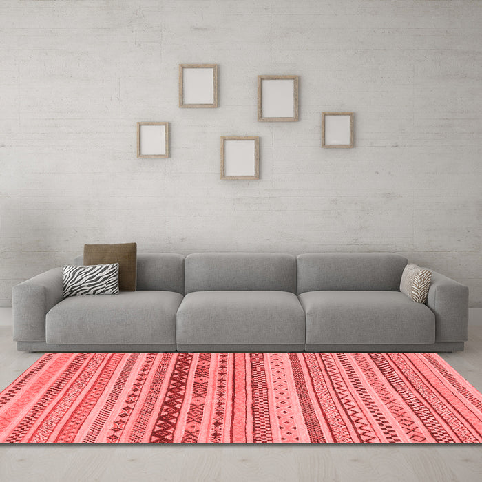 Modern Red Washable Rugs