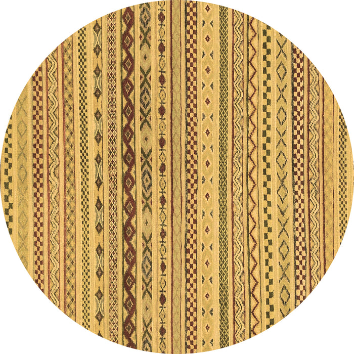 Round Machine Washable Solid Brown Modern Rug, wshabs1788brn