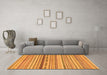 Machine Washable Solid Orange Modern Area Rugs in a Living Room, wshabs1788org