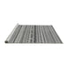 Sideview of Machine Washable Solid Gray Modern Rug, wshabs1788gry