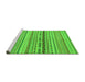 Sideview of Machine Washable Solid Green Modern Area Rugs, wshabs1788grn