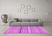 Machine Washable Solid Purple Modern Area Rugs in a Living Room, wshabs1788pur