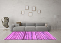 Machine Washable Solid Purple Modern Rug, wshabs1788pur