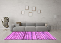 Machine Washable Solid Purple Modern Area Rugs in a Living Room, wshabs1788pur