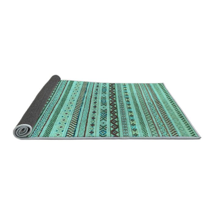 Sideview of Solid Light Blue Modern Rug, abs1788lblu