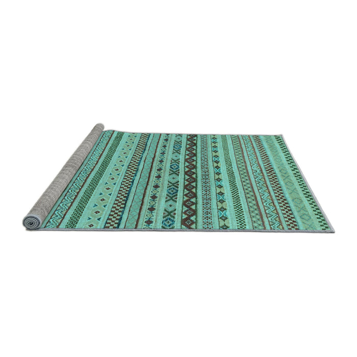 Sideview of Machine Washable Solid Light Blue Modern Rug, wshabs1788lblu