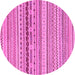 Round Solid Pink Modern Rug, abs1788pnk