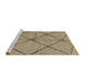 Sideview of Machine Washable Abstract Brown Rug, wshabs1789