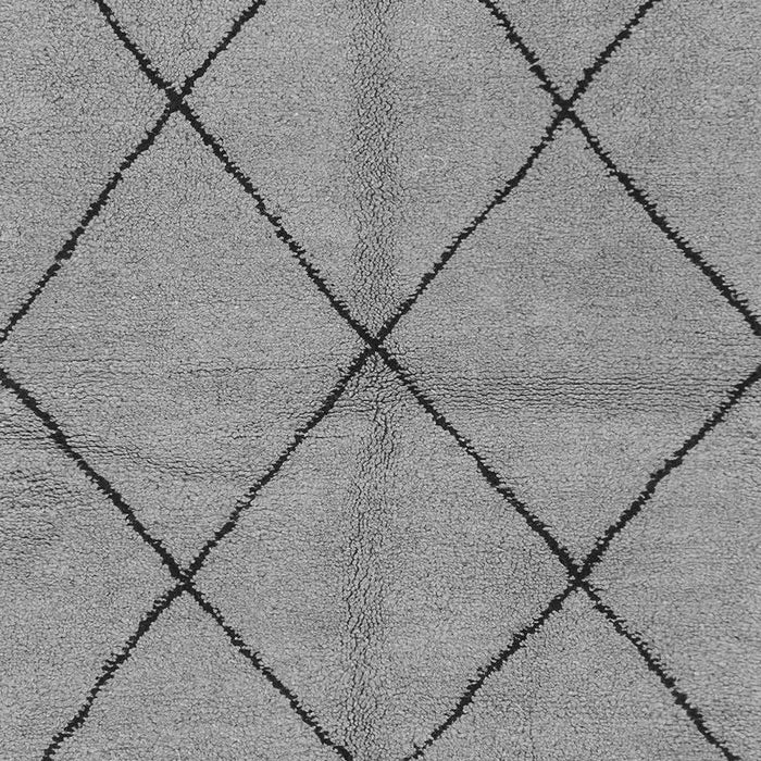 Machine Washable Solid Gray Modern Rug, wshabs1789gry