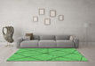 Machine Washable Solid Emerald Green Modern Area Rugs in a Living Room,, wshabs1789emgrn