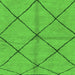 Square Solid Green Modern Rug, abs1789grn