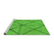 Sideview of Machine Washable Solid Green Modern Area Rugs, wshabs1789grn