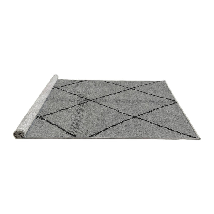 Sideview of Machine Washable Solid Gray Modern Rug, wshabs1789gry