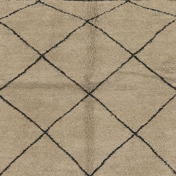 Square Abstract Brown Solid Rug, abs1789
