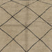 Square Abstract Brown Solid Rug, abs1789