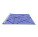 Sideview of Machine Washable Solid Blue Modern Rug, wshabs1789blu