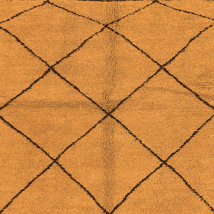 Square Solid Orange Modern Rug, abs1789org