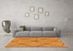 Machine Washable Solid Orange Modern Area Rugs in a Living Room, wshabs1789org