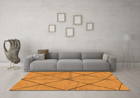 Machine Washable Solid Orange Modern Rug, wshabs1789org