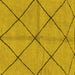 Square Solid Yellow Modern Rug, abs1789yw