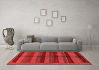 Machine Washable Abstract Red Modern Rug, wshabs178red