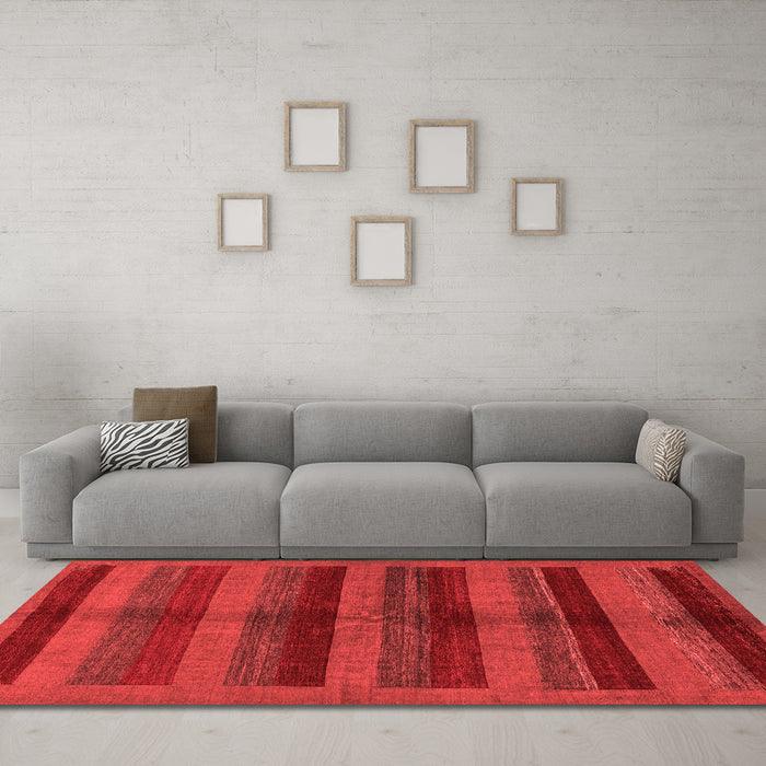 Modern Red Washable Rugs