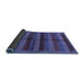 Sideview of Abstract Blue Modern Rug, abs178blu