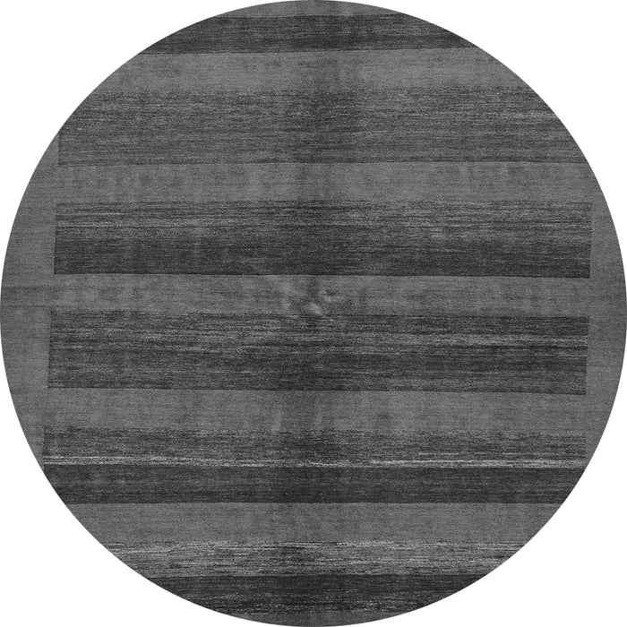 Round Machine Washable Abstract Gray Modern Rug, wshabs178gry