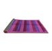 Sideview of Abstract Purple Modern Rug, abs178pur