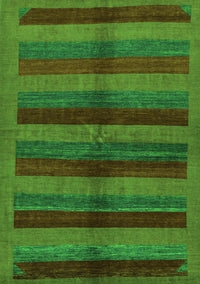 Abstract Green Modern Rug, abs178grn