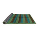 Sideview of Abstract Turquoise Modern Rug, abs178turq