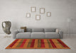 Machine Washable Abstract Orange Modern Area Rugs in a Living Room, wshabs178org