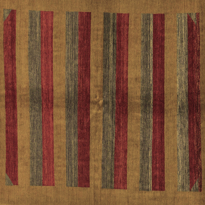 Square Machine Washable Abstract Brown Modern Rug, wshabs178brn