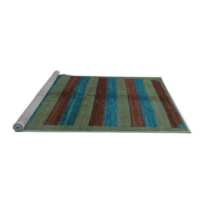 Sideview of Machine Washable Abstract Light Blue Modern Rug, wshabs178lblu
