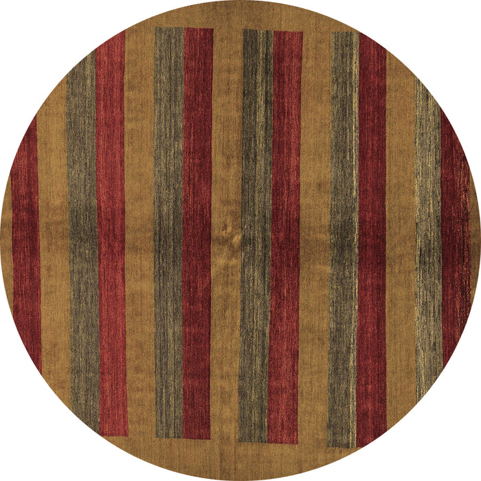 Round Abstract Brown Modern Rug, abs178brn