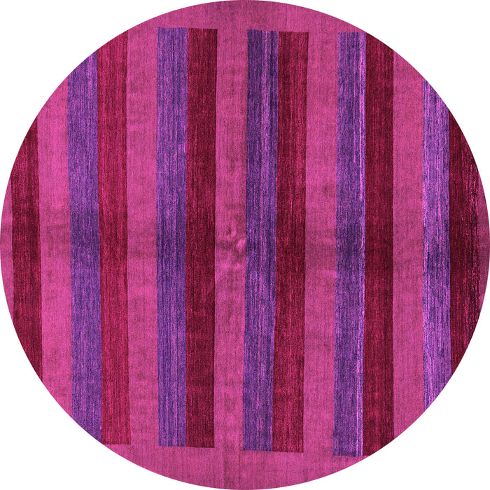 Round Abstract Pink Modern Rug, abs178pnk