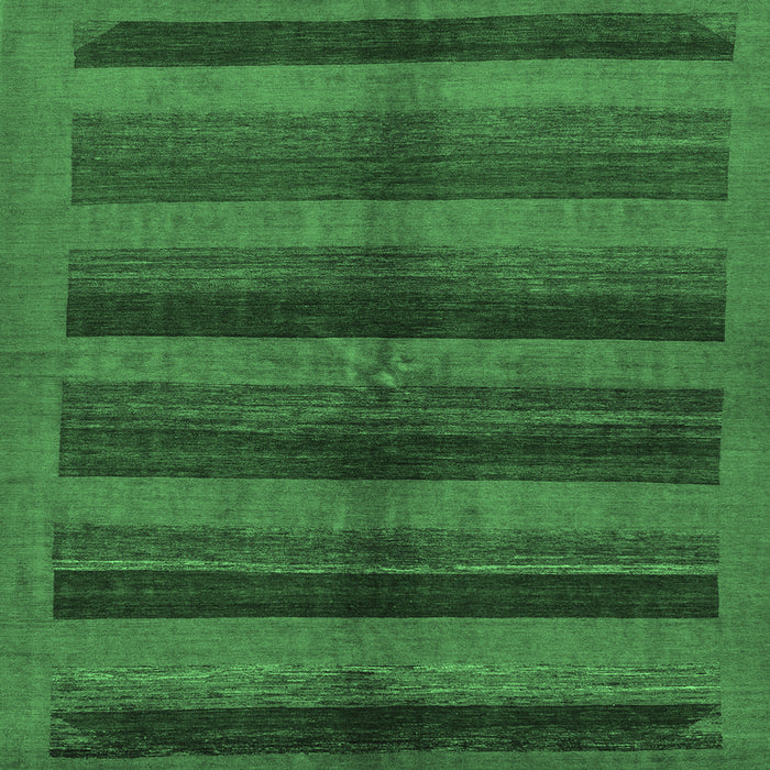 Square Machine Washable Abstract Emerald Green Modern Area Rugs, wshabs178emgrn