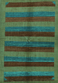 Abstract Turquoise Modern Rug, abs178turq